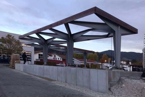 Stahlbau für Waschanlage